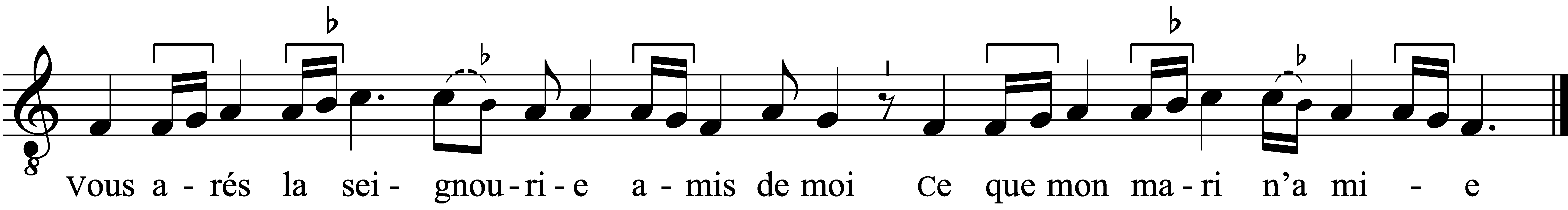 Refrain musical notation